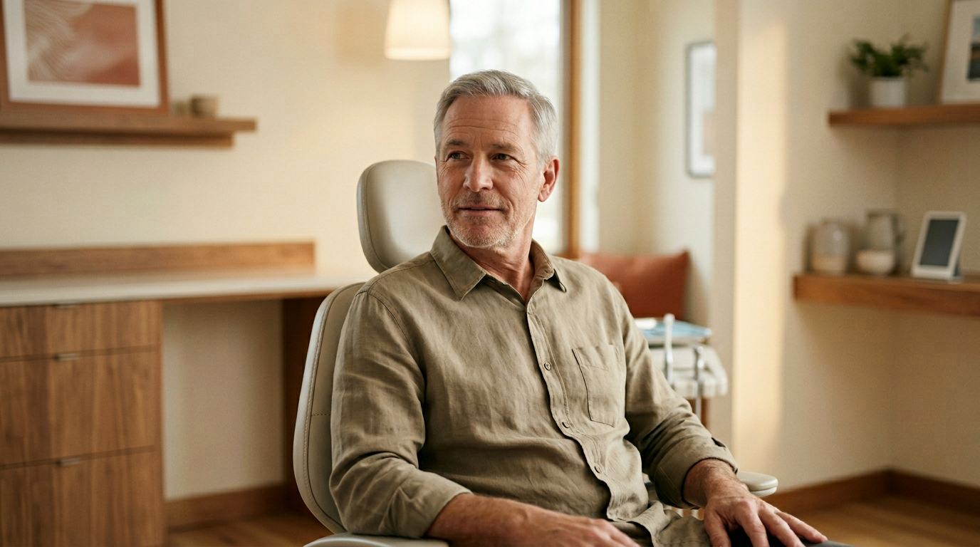 A patient in conversation with their matched dentist